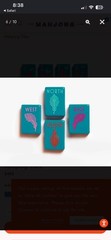 Botanical Line: Deep Teal Mahjong Tiles