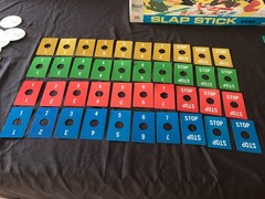 1966 Slap-Stick Board Game By MB -Large Vinyl Mat- Complete – Good Condition!!