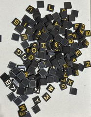 EYE REST ANAGRAMS EMBOSSED YELLOW NEAR 100 yr PRE-SCRABBLE GAME TOYS that TEACH