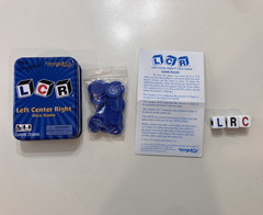 LCR® Left Center Right™ Dice Game – Blue Tin