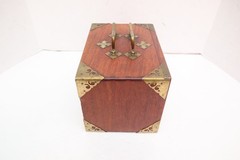 ATQ MAH JONGG SET BONE BAMBOO RARE HAND Carved mahjong THICK TILES Wood Case_)
