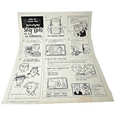 1968 Silly Faces Toy Funhouse Mirror Mustache Original Box Directions Fantastic