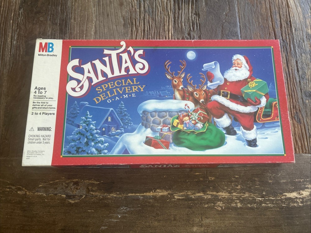 1990 Santas Special Delivery Game by Milton Bradley Complete in Great Condition