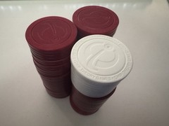 Health Chips Red (80) & White (10) & Tray, Elder Scrolls BotSE Chip Theory Games