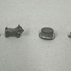 Vtg Monopoly Replacement Pieces 1961 Tokens 8 pcs Car Cannon 1960s