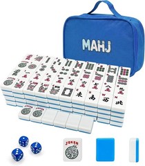 American Mahjong Tile Set with 166 Tiles, 1.2-Inch Mah Jongg Sets, Mahjong Gift