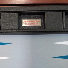 19″ Silverman & Co Large Faux Leather Backgammon Set Black w/teal white & gray