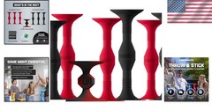 Compact Red & Black Popdarts Set – Exciting Indoor/Outdoor Game for 2-4 Players