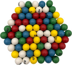 3/5 Inch Bingo Balls for Standard Cages and Bingo Boards, Easy Read, 75 Count, P