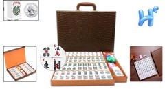 Authentic American Mahjong Game Set with 166 Standard Rule Tiles & Carrying Case