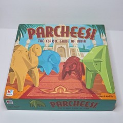 Parcheesi The Classic Game of India Milton Bradley Board Game 100% Complete 2001