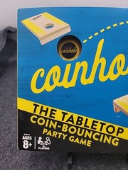 Coinhole Game The Tabletop Coin Bouncing Party Game by Hasbro Gaming