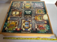 Deluxe Solid Wood Cabinet Monopoly + Clue + 6 Classic Games Chess Checkers Cards