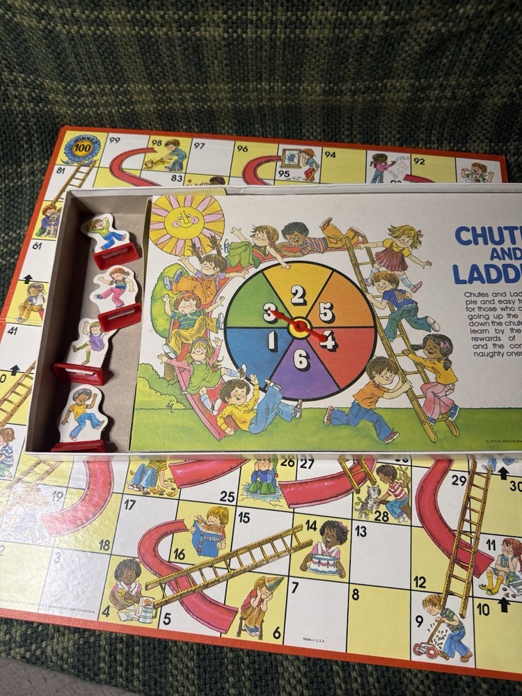 Vintage Chutes And Ladders (1979) COMPLETE – Milton-Bradley