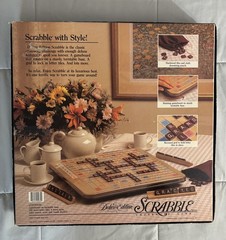 Scrabble Deluxe Edition Board Game Crossword Rotating Board 4034 1989 Complete