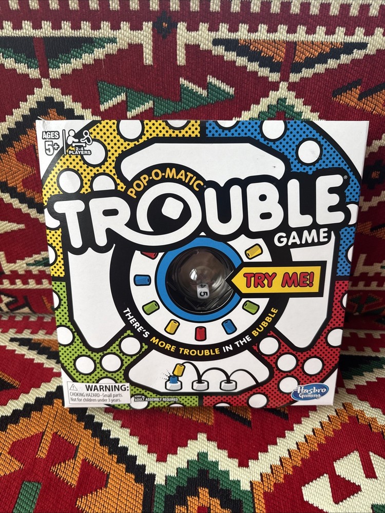 Trouble Board Game, Classic Pop-O-Matic Race Game By Hasbro