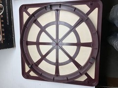 Scrabble Deluxe Edition Crossword Board Game Rotating Table- Incomplete Handmade