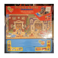 Vintage YES! Entertainment Police & Fire Station Pop-Up Playset w/ Sound Effects