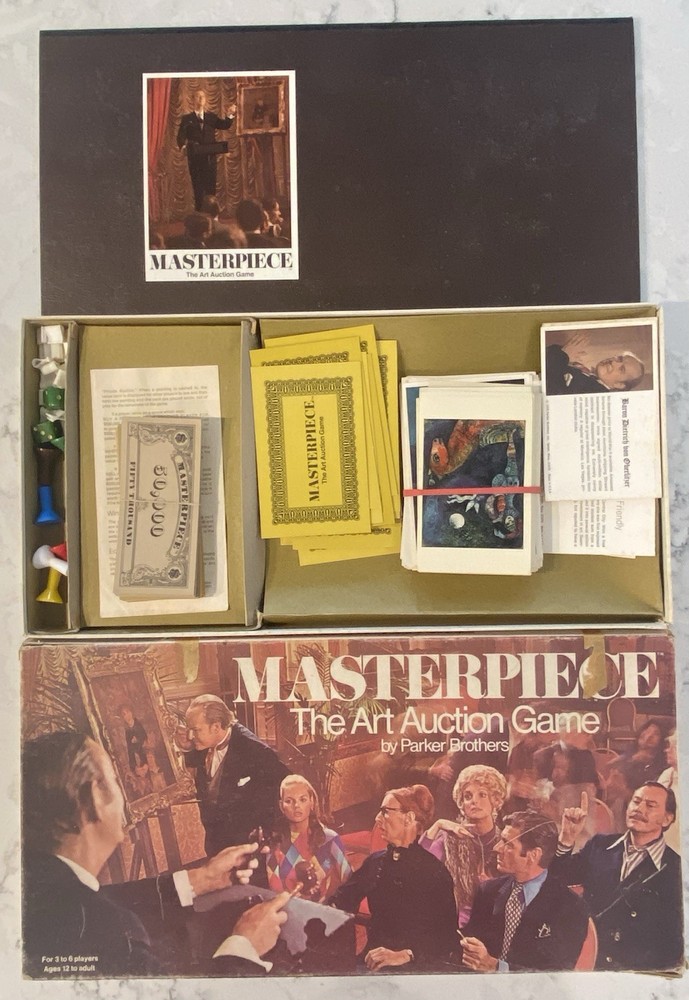 1970 Masterpiece Art Auction Game Parker Brothers