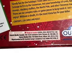 OUTSET Christmas Trivia Game Family Holiday Party Card Game Red Sealed