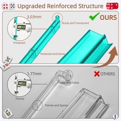 BASALTIX Mahjong Racks with Pushers Set of 4 Clear Acrylic Mahjong Racks and…