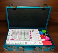 Complete American Mahjong Set Engraved Acrylic Heart Motifs 166 4-Layer Tiles