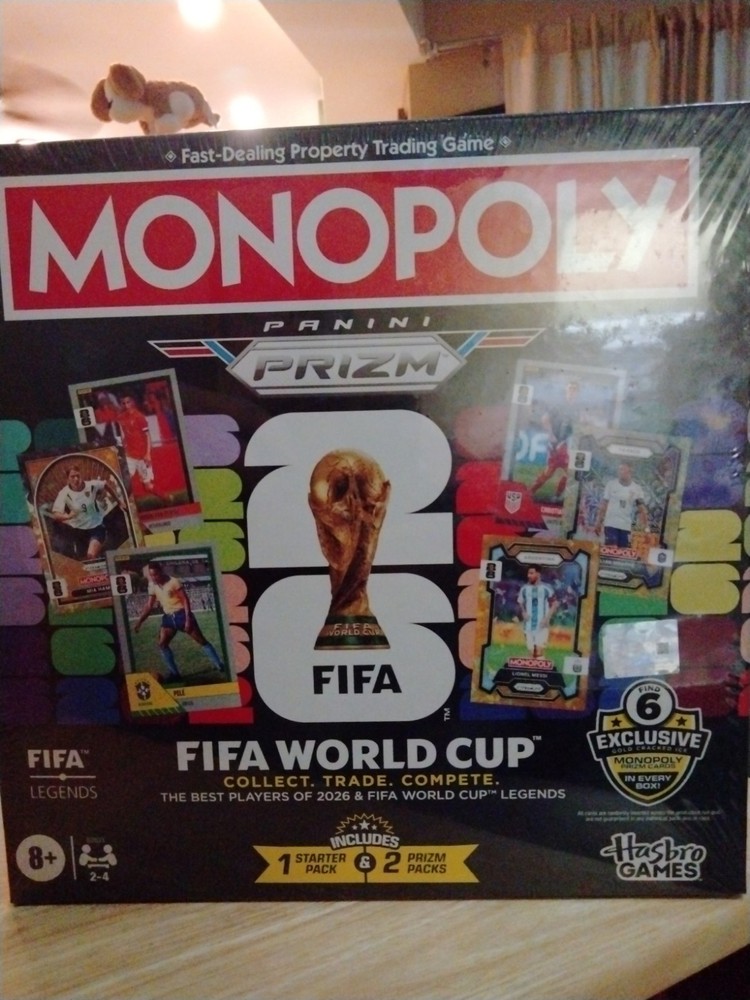 Monopoly Panini Prizm FIFA World Cup Board (6) Exclusive GOLD CRACKED ICE CARDS