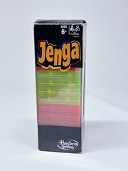 Jenga Neon Pop Building 45 Blocks Tumbling Tower Game Hasbro Gaming original box