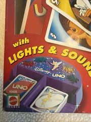 Disney UNO Electronic Tinker Bell Lights Sounds Game 2002 Tested Works