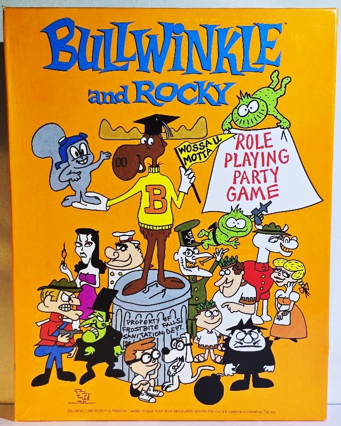 Bullwinkle and Rocky Role Playing Party Game RPG 1988 COMPLETE Unplayed MINT