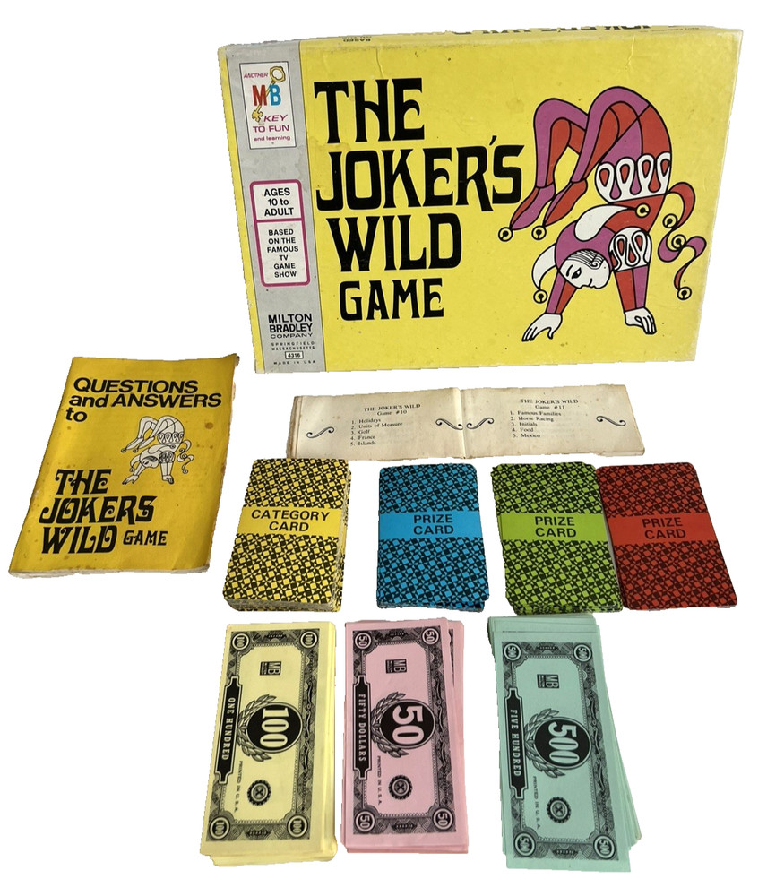Vintage 1973 Milton Bradley Joker’s Wild Game Complete VGC Based on TV Show