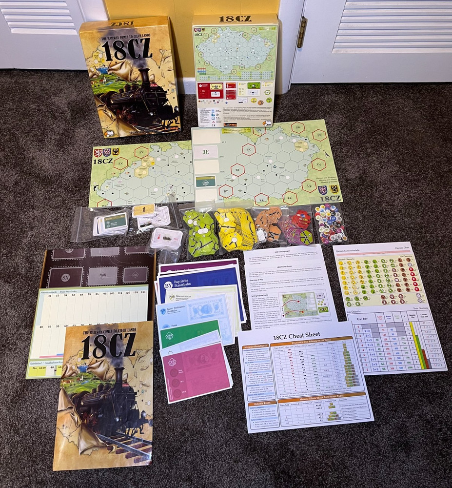 18CZ Railway Comes to Czech Lands 18XX Railroad Game FOX IN THE BOX Lonny CIB