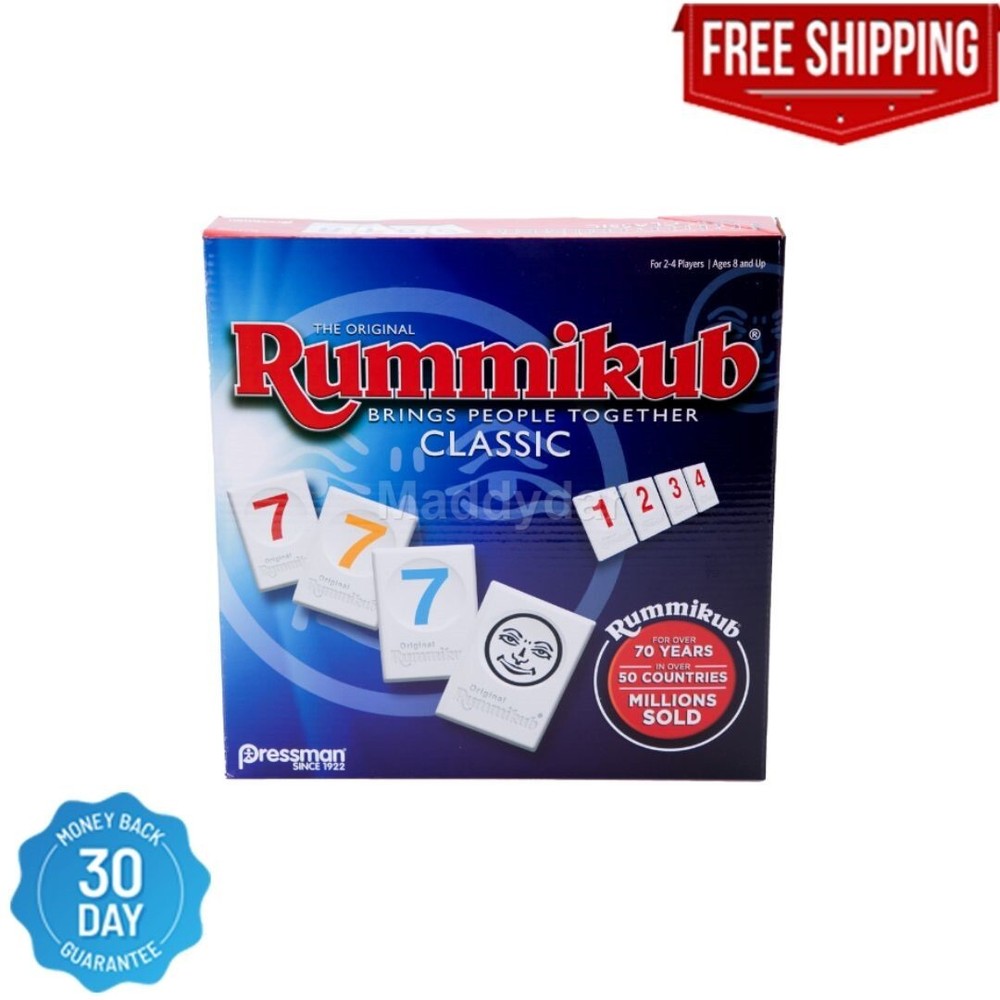 Rummikub by Pressman – Classic Edition – The Original Rummy Tile Game, Blue