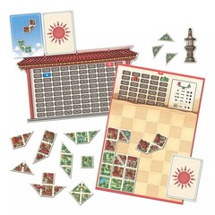 Capstone Games Tangram City Strategy Board 4 inches x 8 inches, Multicolor