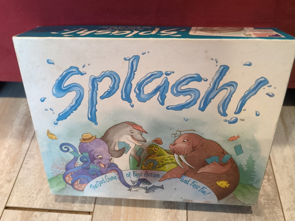 Splash! Matching Card Game Dolphin Kids Classic Family Fun 3-6 Players COMPLETE