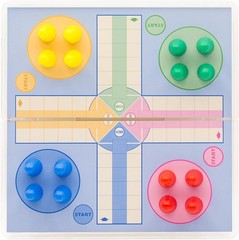 6″ Compact Ludo Game Set – Magnetic Folding Board for Family Travel Enjoyment
