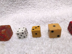 7 1960’s Various Board Game Throwing Dice Good Usable Condition