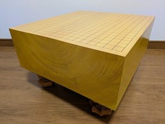 Vintage Goban Go Board Japanese Kaya with 4 legs Japan Igo 16.5cm thick