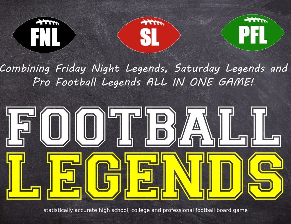 Football Legends – HIGH SCHOOL, COLLEGE and PRO tabletop game