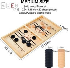 Fast Sling Puck Game – Your Speed and Accuracy with This Fast-Paced Wooden A…