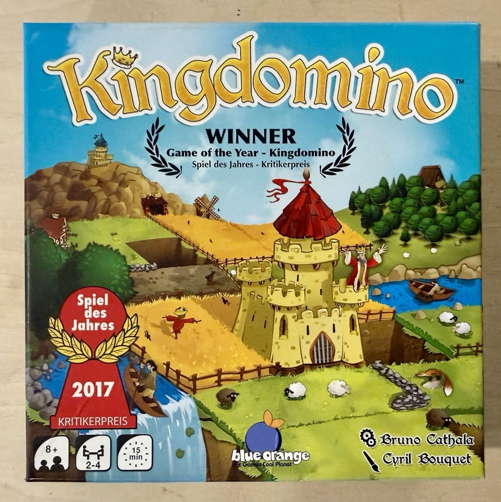 Kingdomino Board Game CIB Complete Blue Orange Family Strategy Spiel Des Jahres