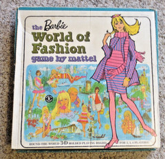 Mattel Barbie World Of Fashion Round The World Molded Board Game 1967
