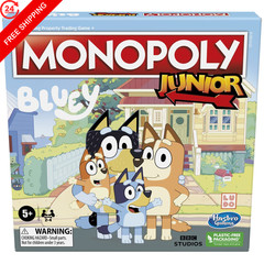 Hasbro Gaming Monopoly Junior Bluey Edition 10.51 x 13.11 x 0.1 inches, Blue