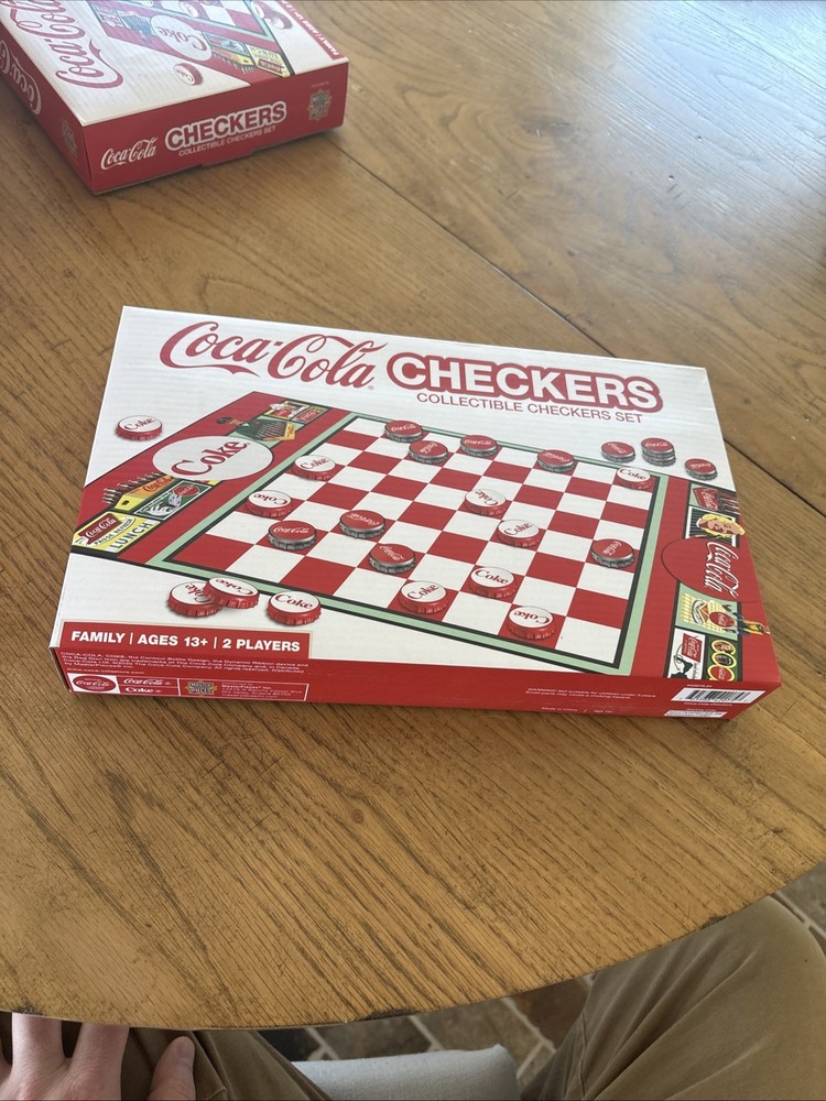 MasterPieces – Coca-Cola – Officially Licensed Checkers Board Game Brand New