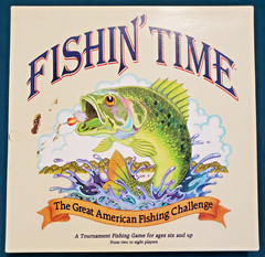 Fishin’ Time Fishing Challenge Board Game 1986 VINTAGE Distinctive Games USA **