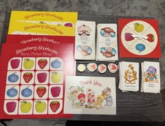 Vintage Strawberry Shortcake Game Basket 4 In 1 Game 1981 Parker Brothers