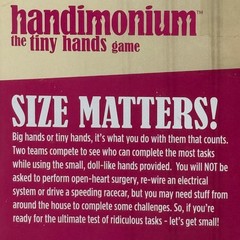 Handimonium Tiny Hands Game Mattel SNL Tasks Challengers Ages 13+ Complete