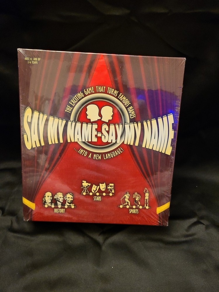 Say My Name – Say My Name Board Game 2004 Ages 12+ 2-6 Teams Sealed Box