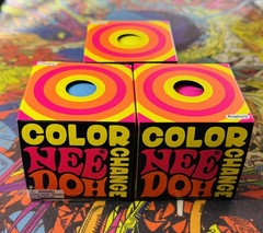 NeeDoh Nee Doh Color Change Yellow/Pink/Blue USA 100% Authentic Set/Lot of X3