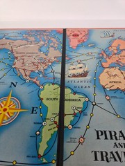 Vintage 1953 Milton Bradley Pirate and Traveler Board Game 4563-D Complete Game